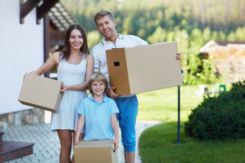 Office furniture and technology prepared for a business move