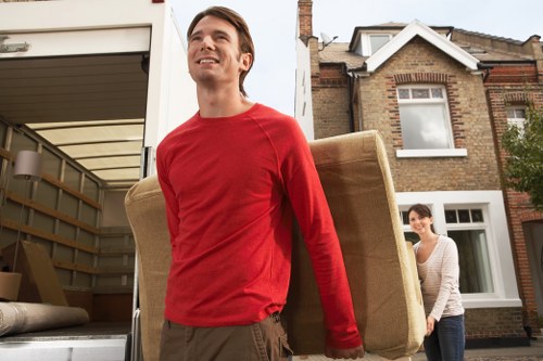 Mover pausing a job to review site safety and access risks