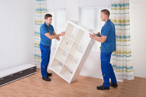 Team completing a risk assessment before starting a moving job