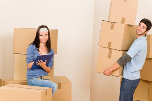Commercial moving team planning an office relocation strategy